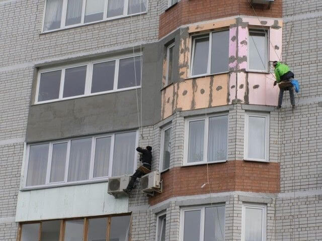 Наружное утепление балкона Киев 2